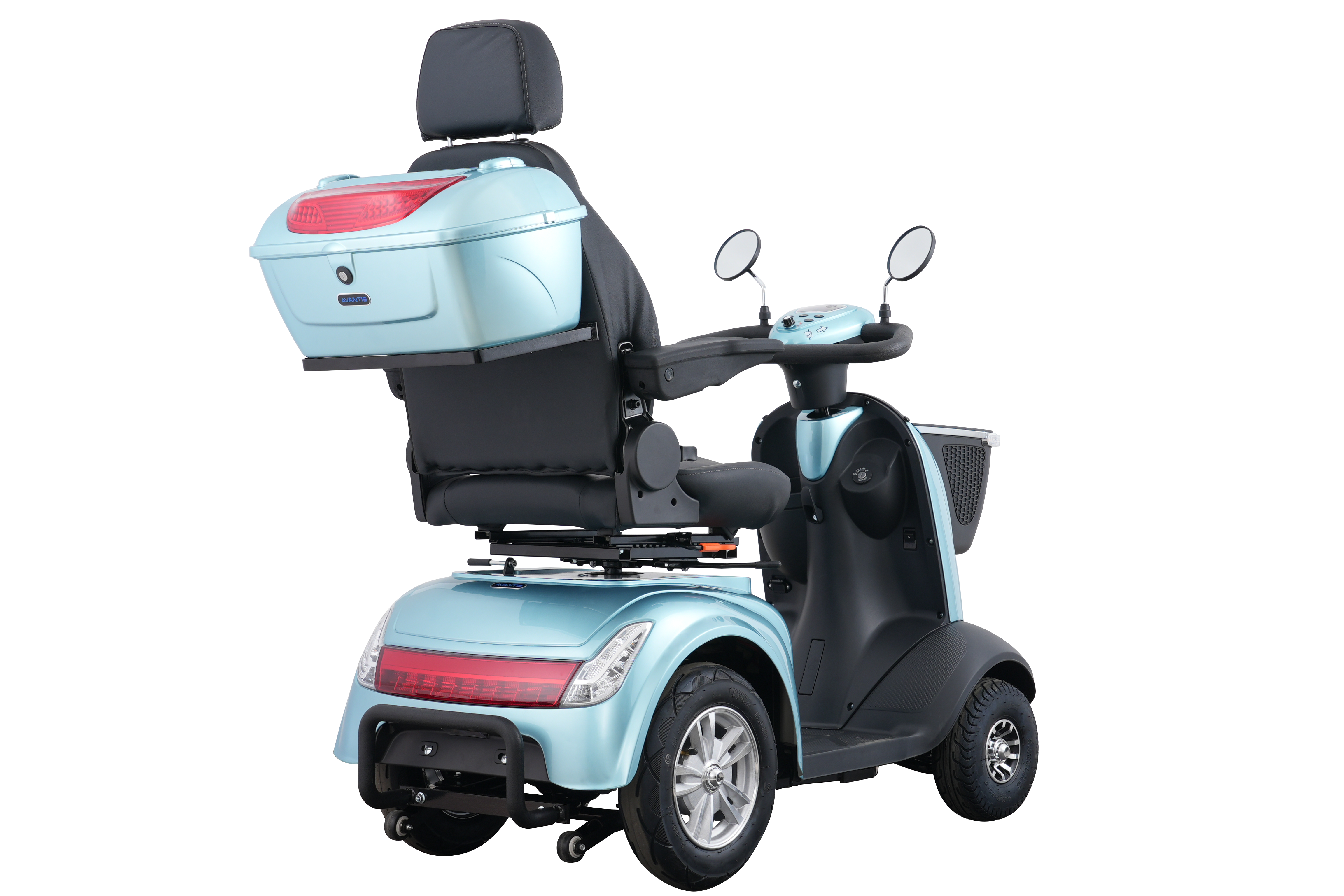 Headrest: Adjustable padded headrest on the Avantis Traveller for personalized neck support.