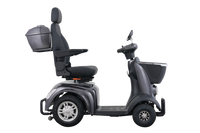 Complete Avantis Traveller mobility scooter with mirrors, front basket, and adjustable captain's seat.