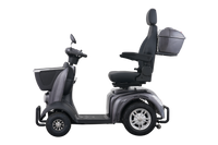 Low-angle shot of the Avantis Traveller emphasizing its heavy-duty suspension and 10-inch tires.